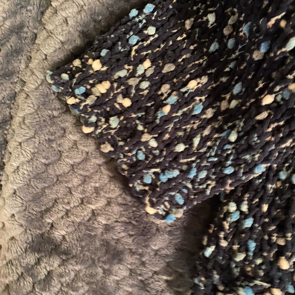 GUC women’s size XL blue & white chenille pullover with hood from Studio by JPR - Picture 8 of 11